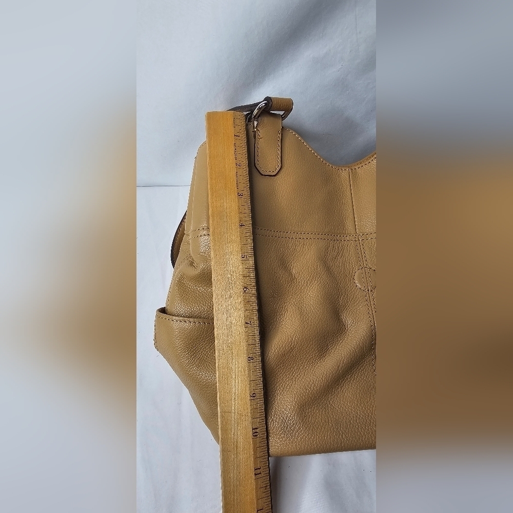 Tigananello Brown Pebbled Leather Handbag Purse Tote - Picture 13 of 15